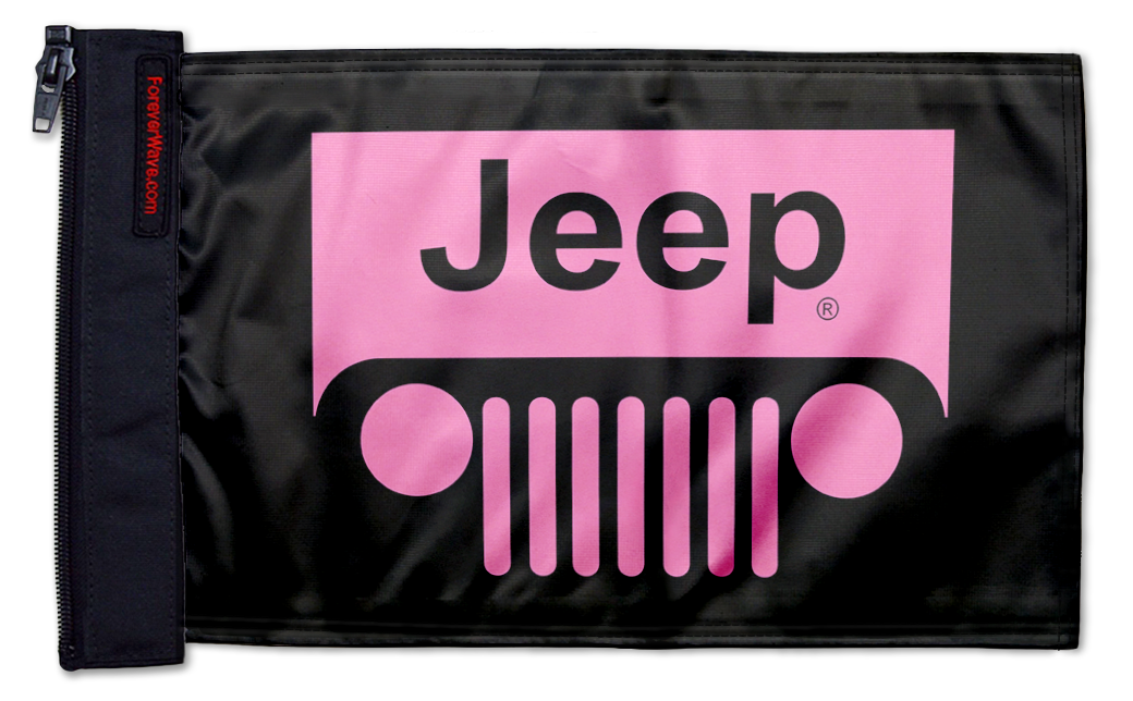 Jeep Grill 12"x18" Forever Wave Flag for Jeep Wrangler CJ-7 and CJ-8 1976-1986