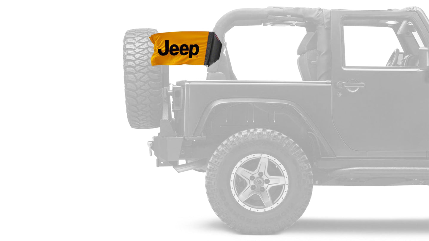 Jeep Safety Orange SQ12"x18" Forever Wave Flag for Jeep Wrangler TJ 1996-2006
