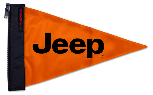 Jeep Safety Orange TR12"x18" Forever Wave Flag for Jeep Wrangler TJ 1996-2006