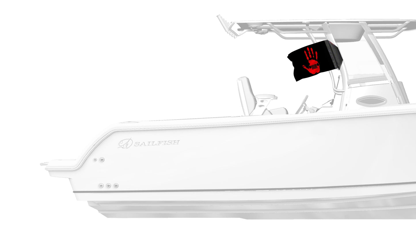 Jeep Wave 12"x18" Forever Wave Flag for Boats