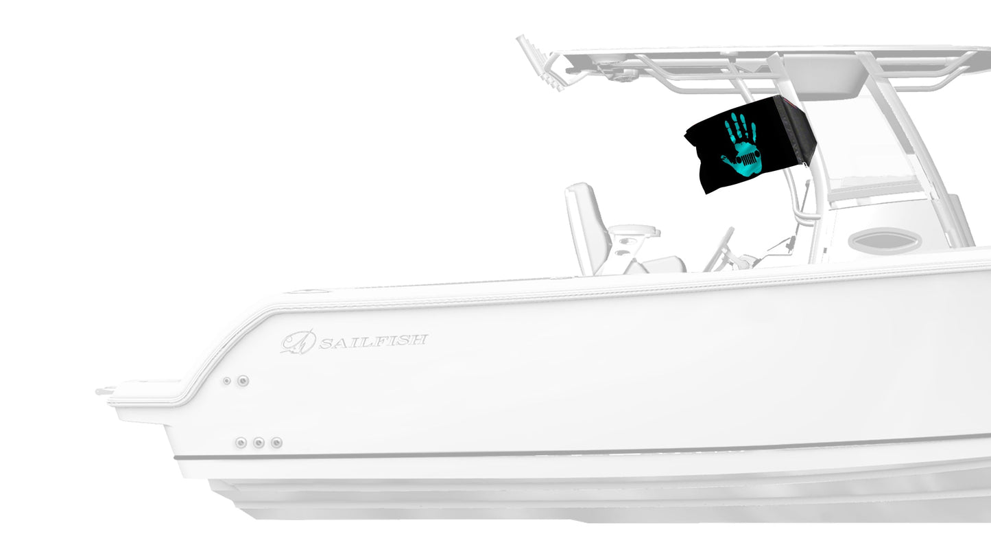 Jeep Wave 12"x18" Forever Wave Flag for Boats
