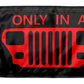 Only In A YJ 12"x18" Forever Wave Flag