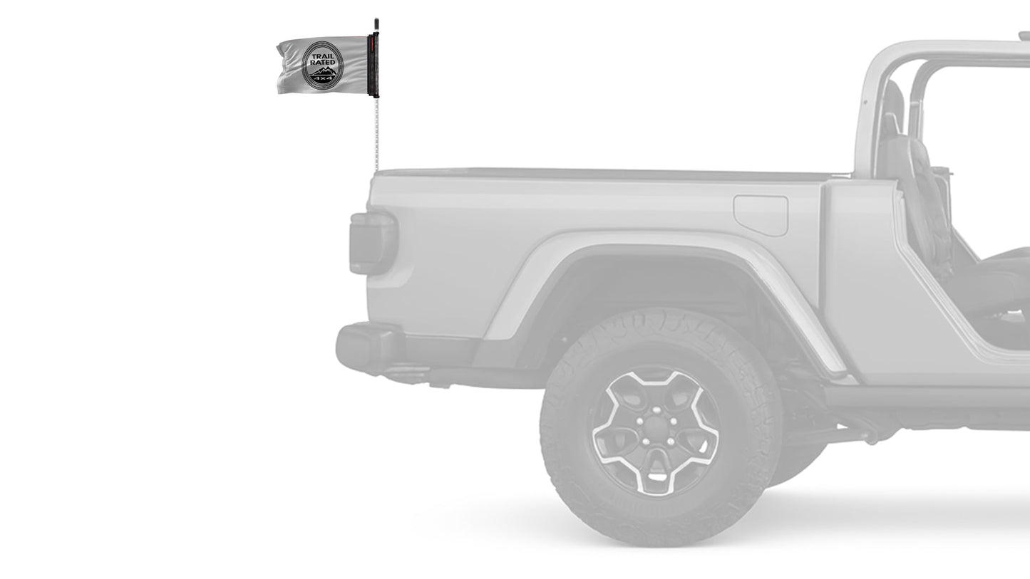 Trail Rated 12"x18" Forever Wave Flag for Jeep Wrangler TJ 1996-2006
