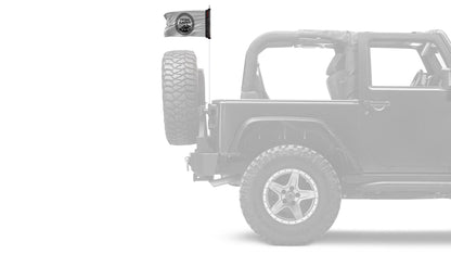 Trail Rated 12"x18" Forever Wave Flag for Jeep Wrangler LJ 2003-2006