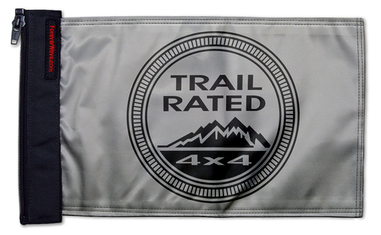 Trail Rated 12"x18" Forever Wave Flag for Jeep Wrangler LJ 2003-2006