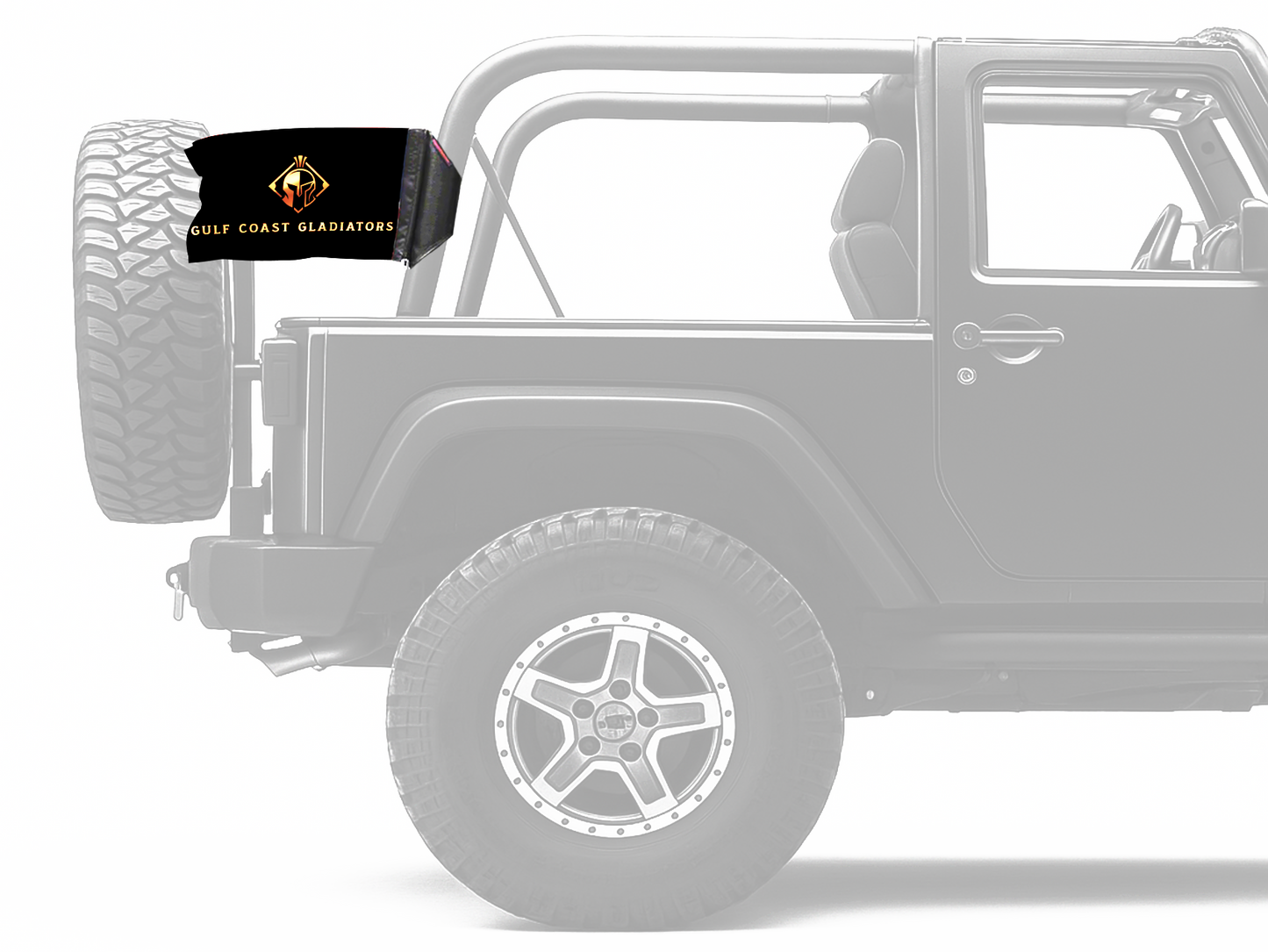 Gulf Coast Gladiators 11"x17" Forever Wave Flag for Jeep Wrangler LJ 2003-2006
