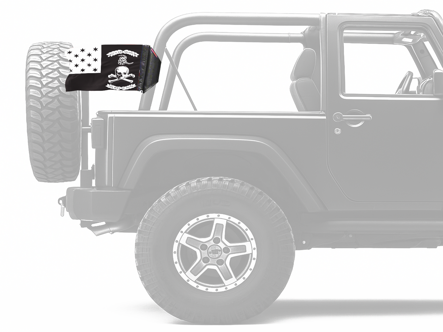 Veterans Exempt 12"x18" Forever Wave Flag for Jeep Wrangler JL 2-Door 2018-Present