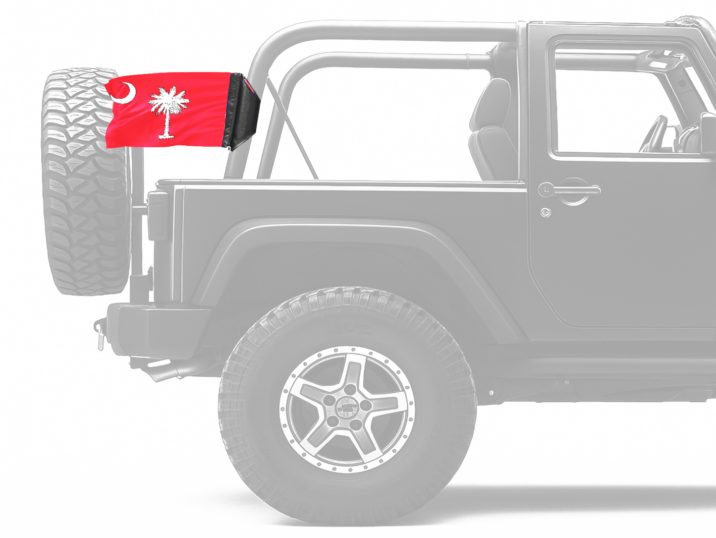 State Flag South Carolina Big Red 12"x18" Forever Wave Flag for Jeep Wrangler JL 2-Door 2018-Present