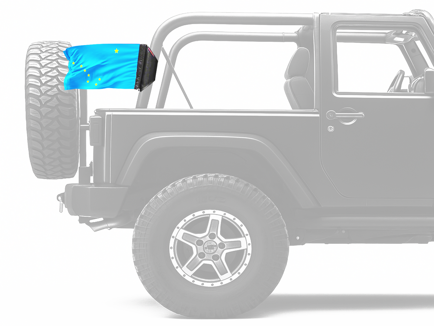 State Flag Alaska 12"x18" Forever Wave Flag for Jeep Wrangler JL 2-Door 2018-Present