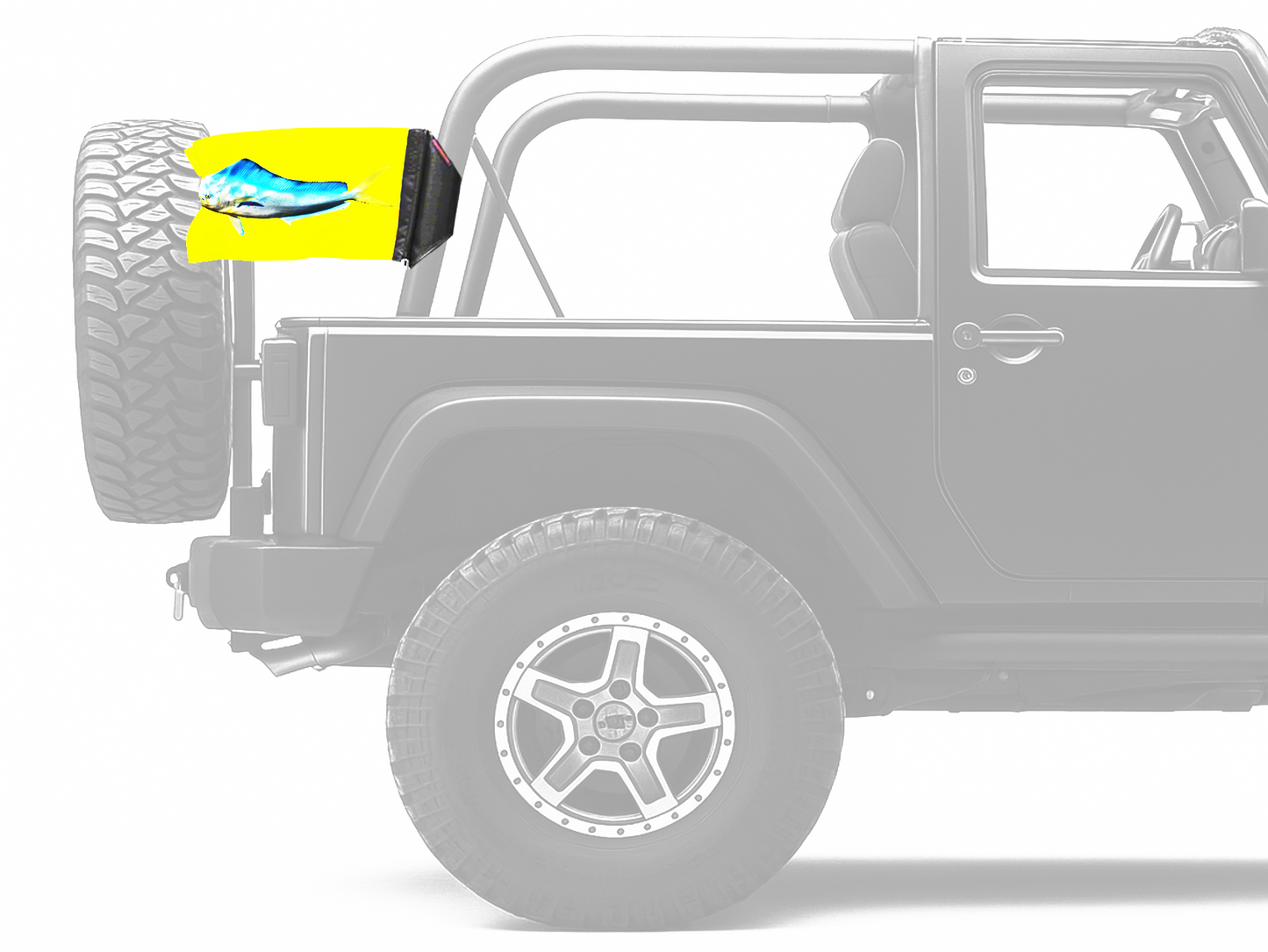 Dolphin 12"x18" Forever Wave Flag for Jeep Wrangler JL 2-Door 2018-Present