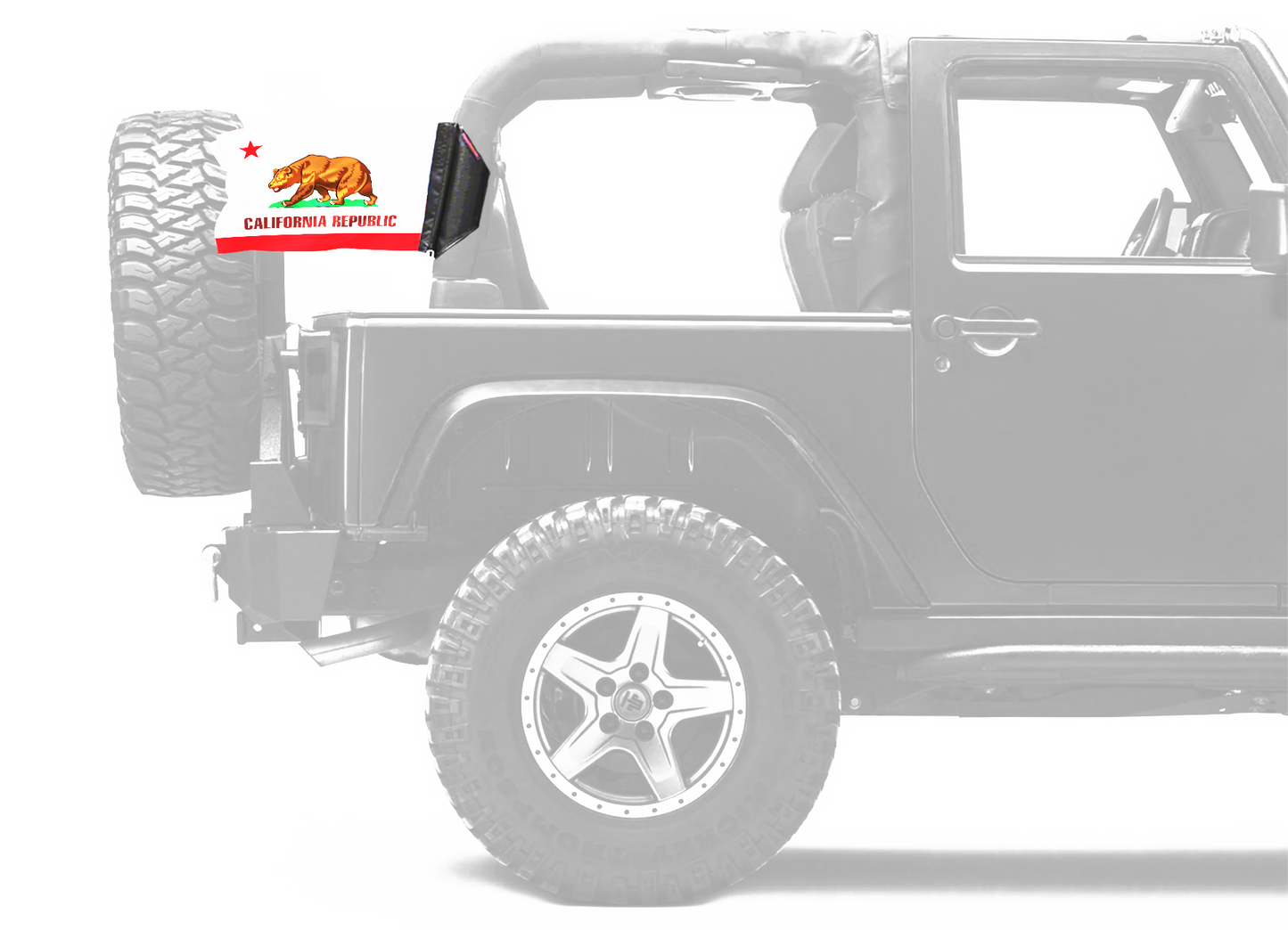 State Flag California 12"x18" Forever Wave Flag for Jeep Wrangler YJ 1986-1995
