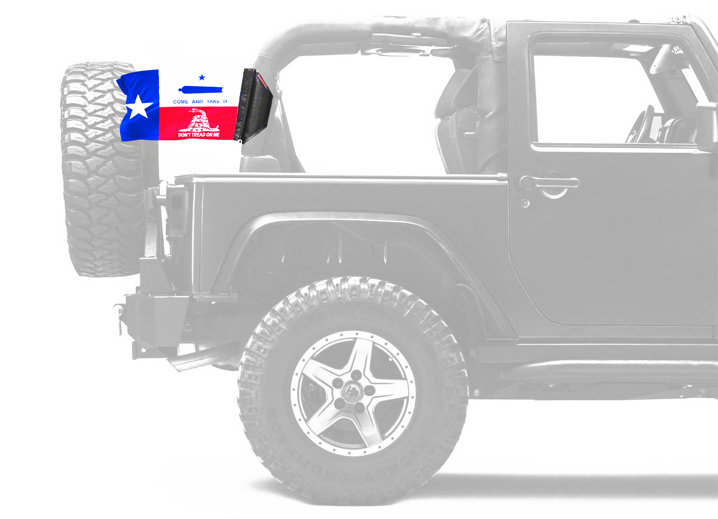 State Flag Texas Don't Tread 12"x18" Forever Wave Flag for Jeep Wrangler JK 2-Door 2007-2018