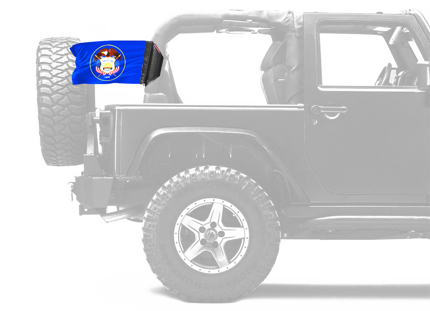 State Flag Utah "Old Style" 12"x18" Forever Wave Flag for Jeep Wrangler TJ 1996-2006
