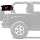 Bucking Bronco 12"x18" Forever Wave Flag for Jeep Wrangler JKU 4-Door 2007-2018
