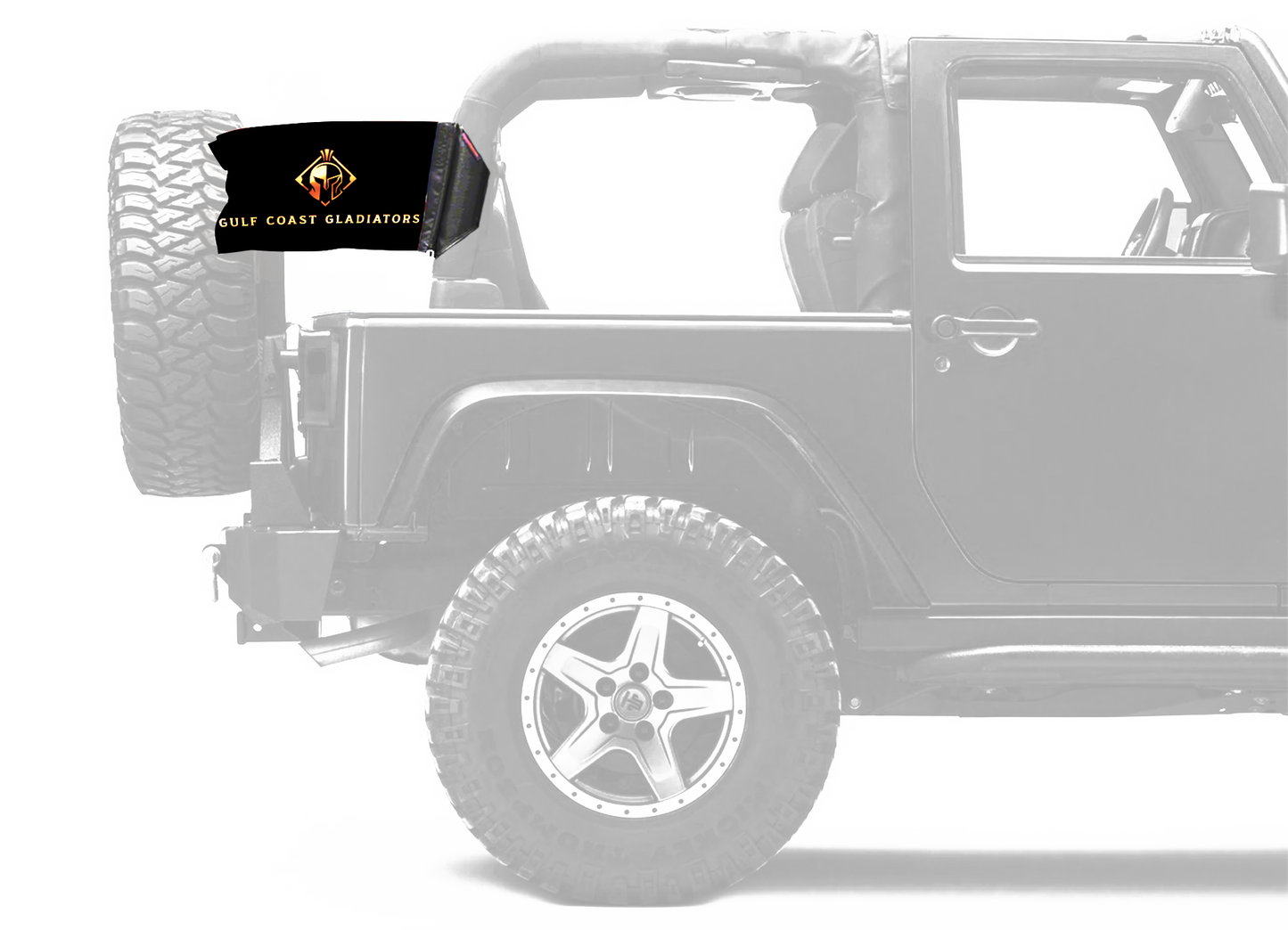 Gulf Coast Gladiators 11"x17" Forever Wave Flag for Jeep Wrangler JK 2-Door 2007-2018
