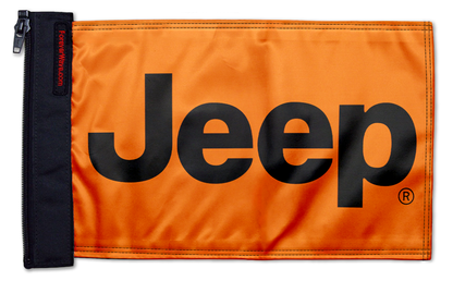 Jeep Safety Orange SQ12"x18" Forever Wave Flag for Jeep Wrangler CJ-7 and CJ-8 1976-1986