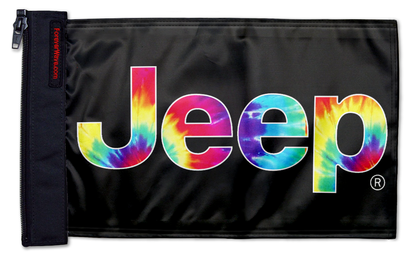 Jeep Tie Dye 12"x18" Forever Wave Flag for Jeep Wrangler JLU 4-Door 2018-Present