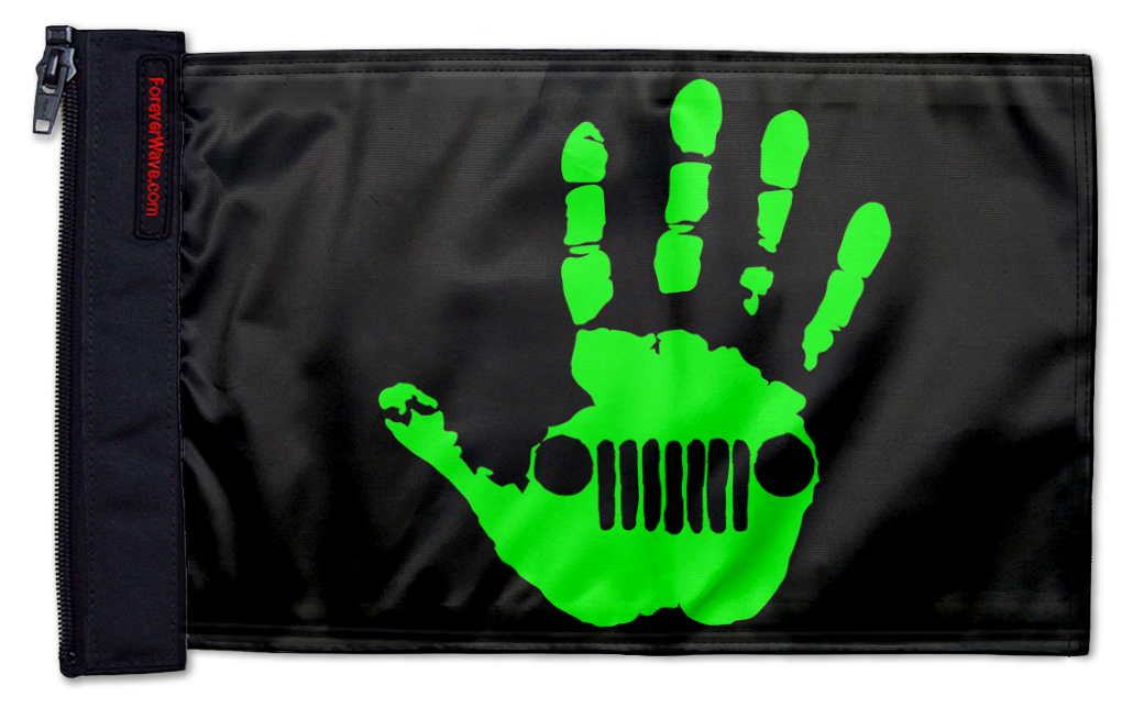 Jeep Wave 12"x18" Forever Wave Flag for Golf Carts