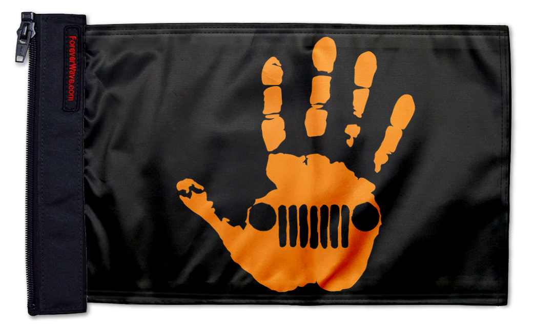 Jeep Wave 12"x18" Forever Wave Flag for Golf Carts