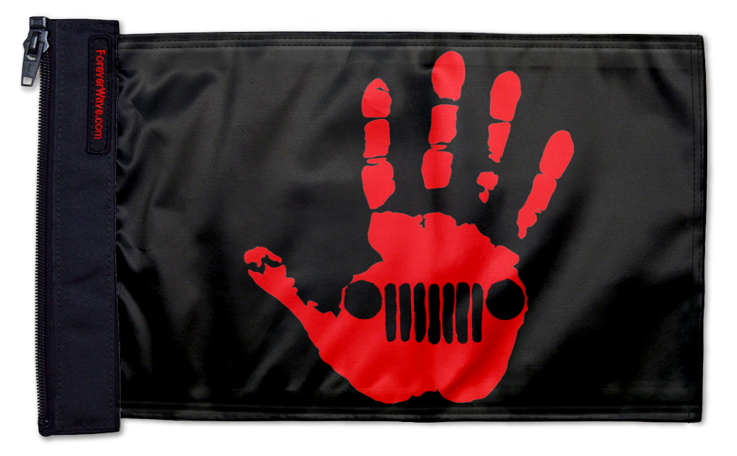 Jeep Wave 12"x18" Forever Wave Flag for Jeep Wrangler YJ 1986-1995