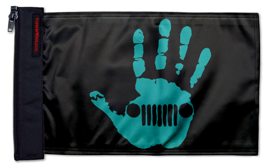 Jeep Wave 12"x18" Forever Wave Flag for Jeep Wrangler JK 2-Door 2007-2018