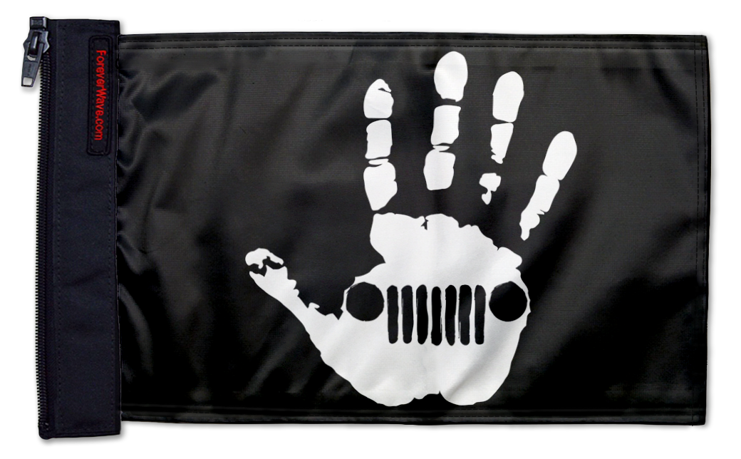 Jeep Wave 12"x18" Forever Wave Flag for Jeep Wrangler JLU 4-Door 2018-Present
