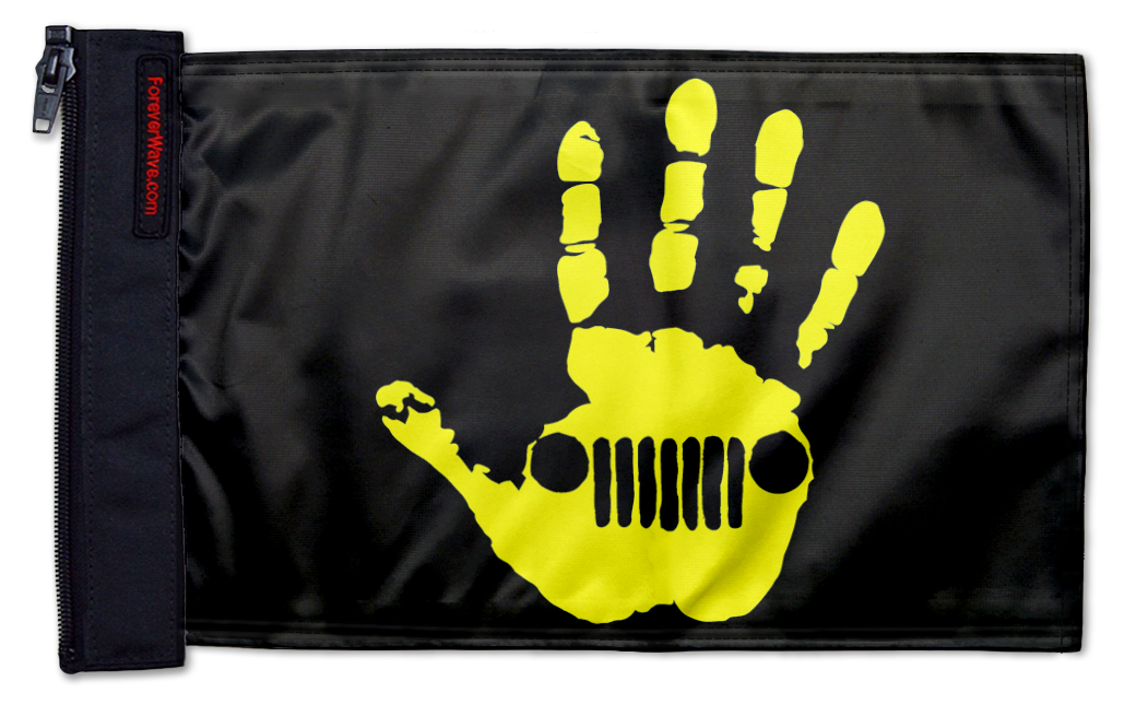 Jeep Wave 12"x18" Forever Wave Flag for Jeep Wrangler JL 2-Door 2018-Present