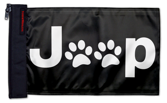 Jeep Paws 12"x18" Forever Wave Flag for Bronco