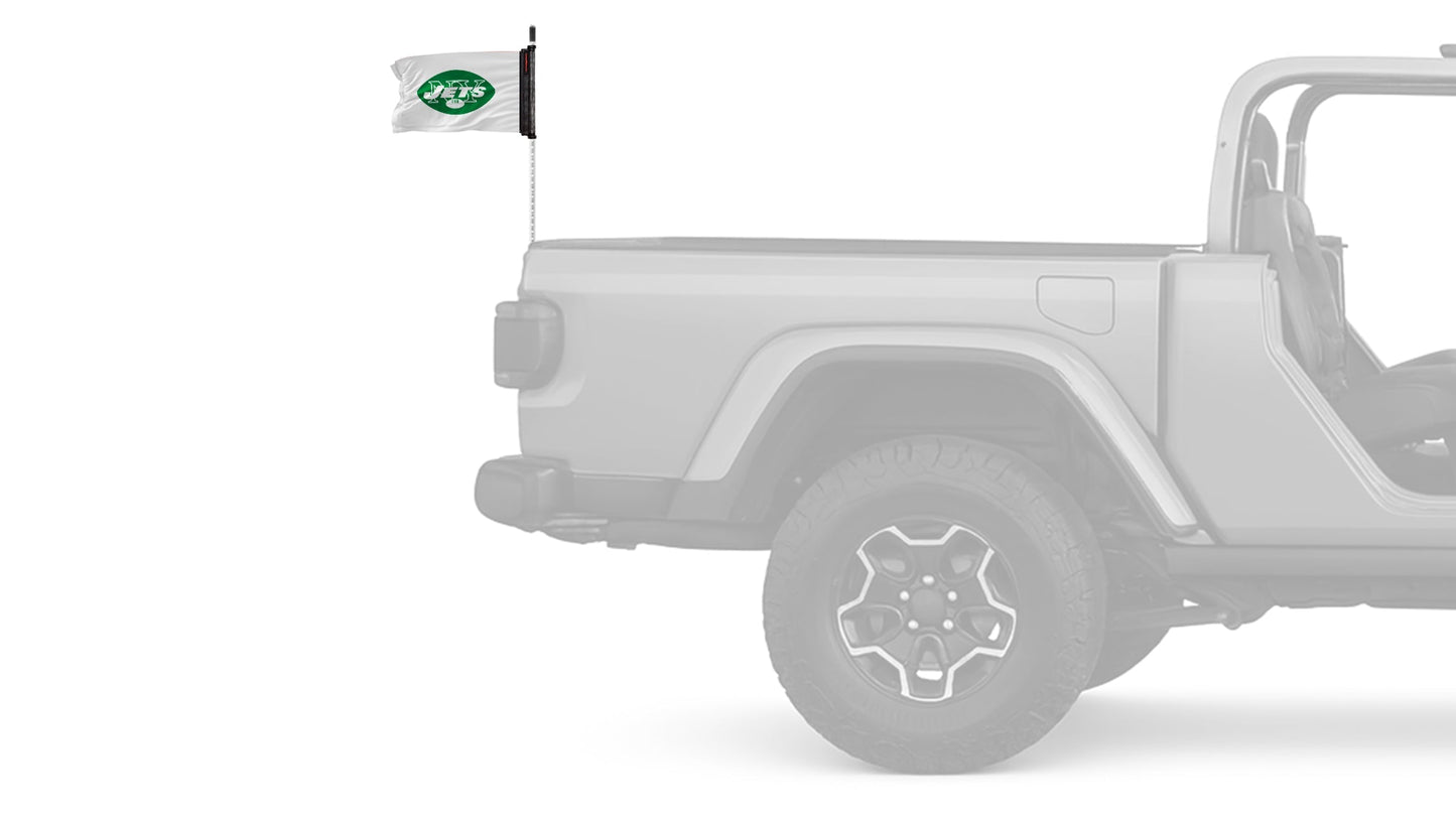 New York Jets 11"x17" Forever Wave Flag for Jeep Wrangler CJ-7 and CJ-8 1976-1986