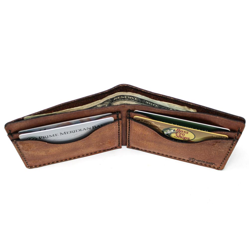 Handcrafted Twisting Tarpon Leather Bill Fold Wallet - Made to Order in USA