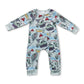 Dad's fishing buddy zipper baby boy romper