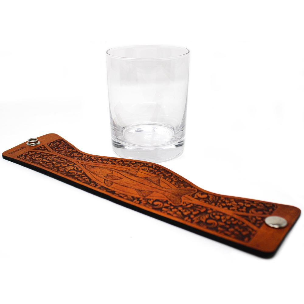 Handcrafted Leather Wrapped Whiskey Glass | Snook Rocks Glass
