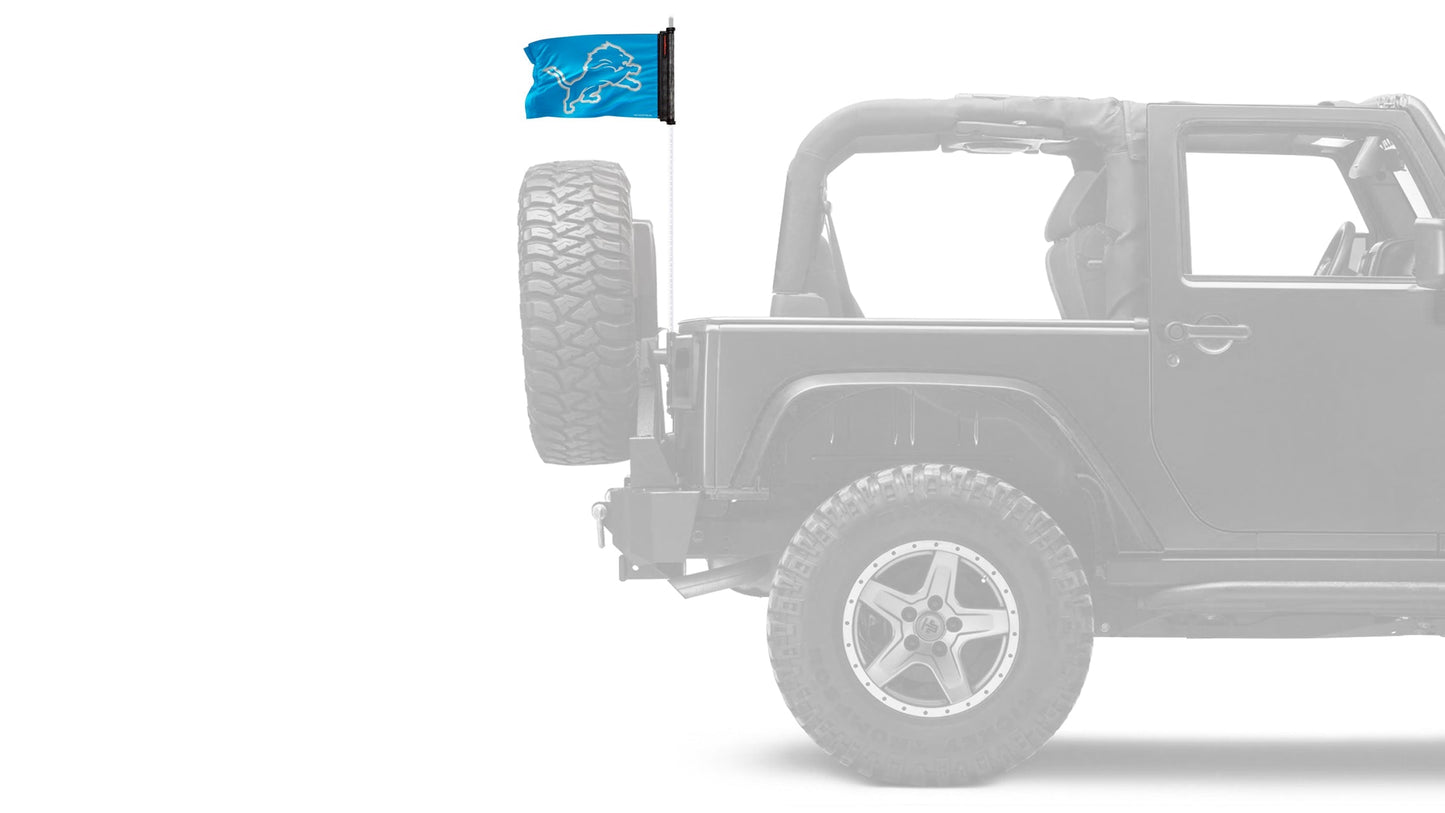 Detroit Lions 11"x17" Forever Wave Flag for Bronco