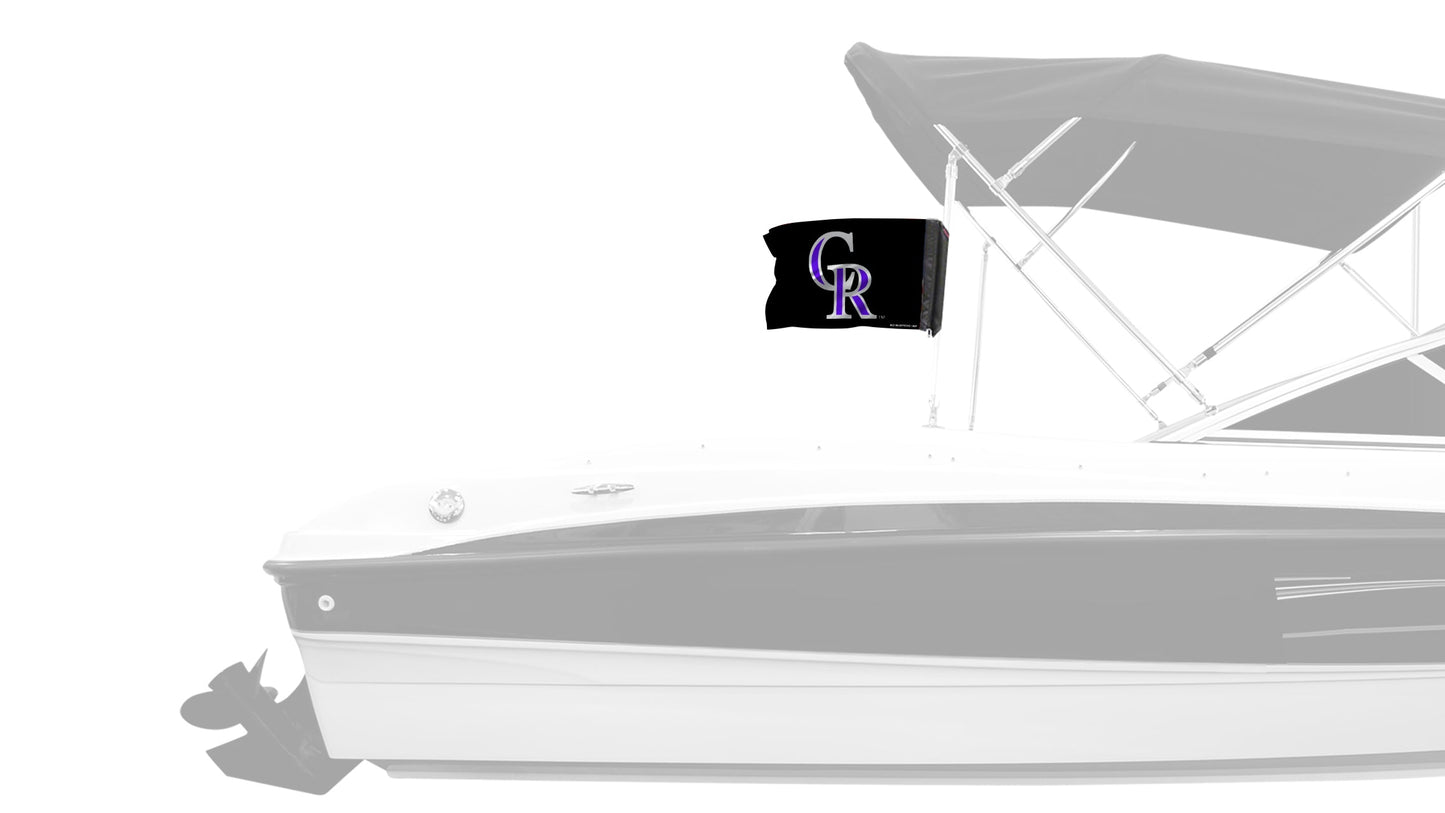 Colorado Rockies 11"x17" Forever Wave Flag for Boats