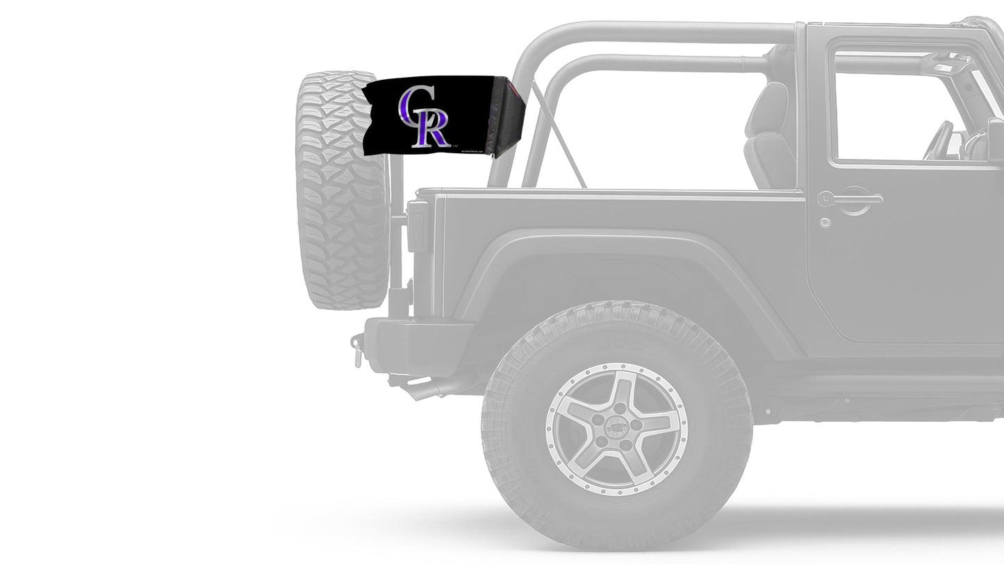 Colorado Rockies 11"x17" Forever Wave Flag for Jeep Wrangler JKU 4-Door 2007-2018