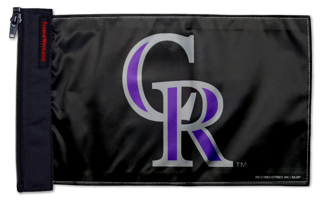 Colorado Rockies 11"x17" Forever Wave Flag for Jeep Wrangler JK 2-Door 2007-2018