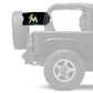 Miami Marlins 11"x17" Forever Wave Flag for Jeep Wrangler JLU 4-Door 2018-Present