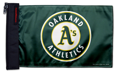 Oakland A's 11"x17" Forever Wave Flag for Jeep Wrangler JKU 4-Door 2007-2018