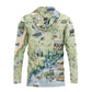 Maine State Map UltraLight Sunshirt Hoodie – UPF 50+