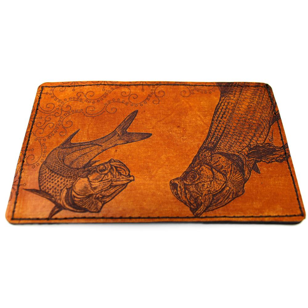 Handcrafted Leather Original Mens Wallet -  Twisting Tarpon