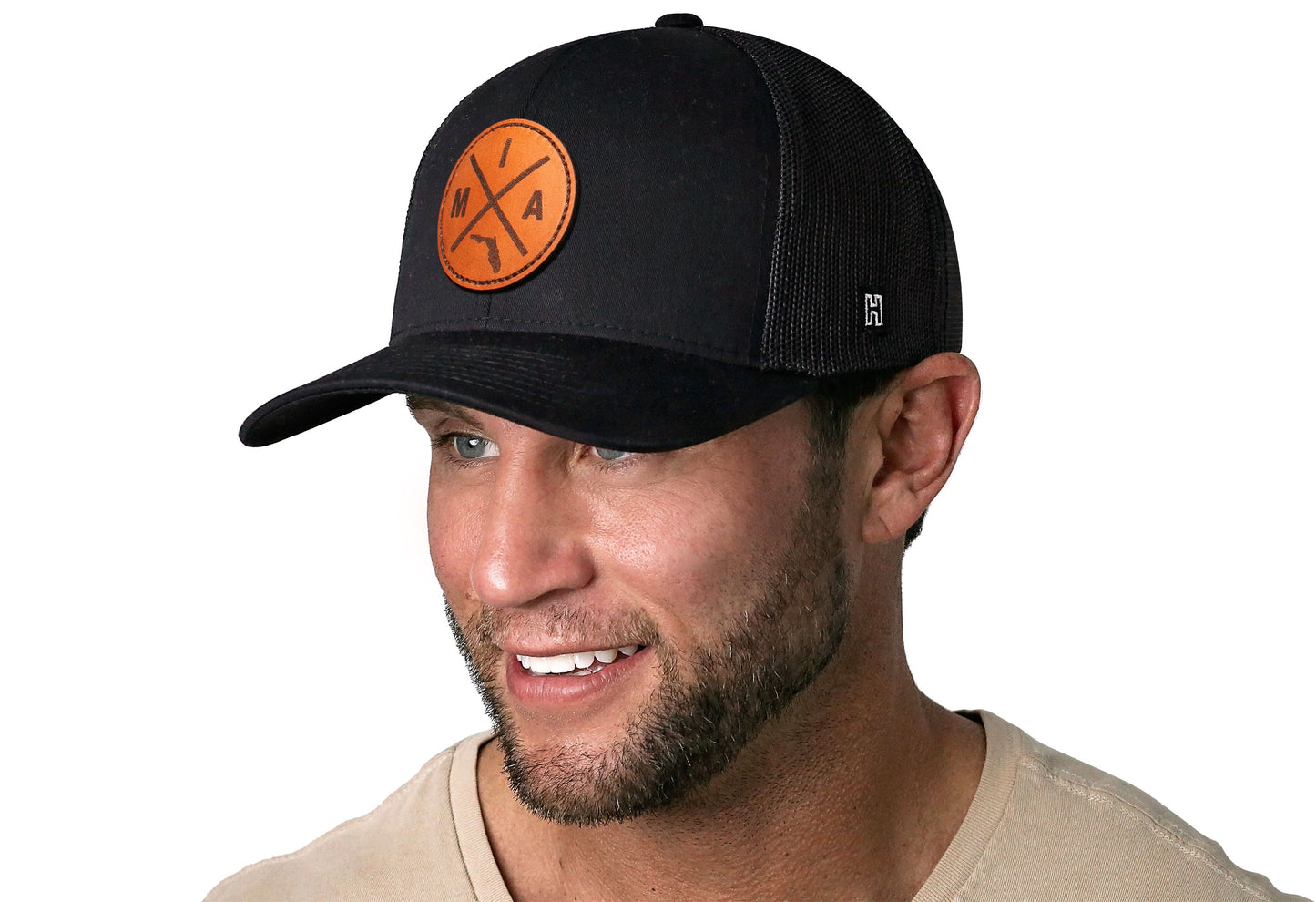 Miami Trucker Hat Leather | MIA X Snapback