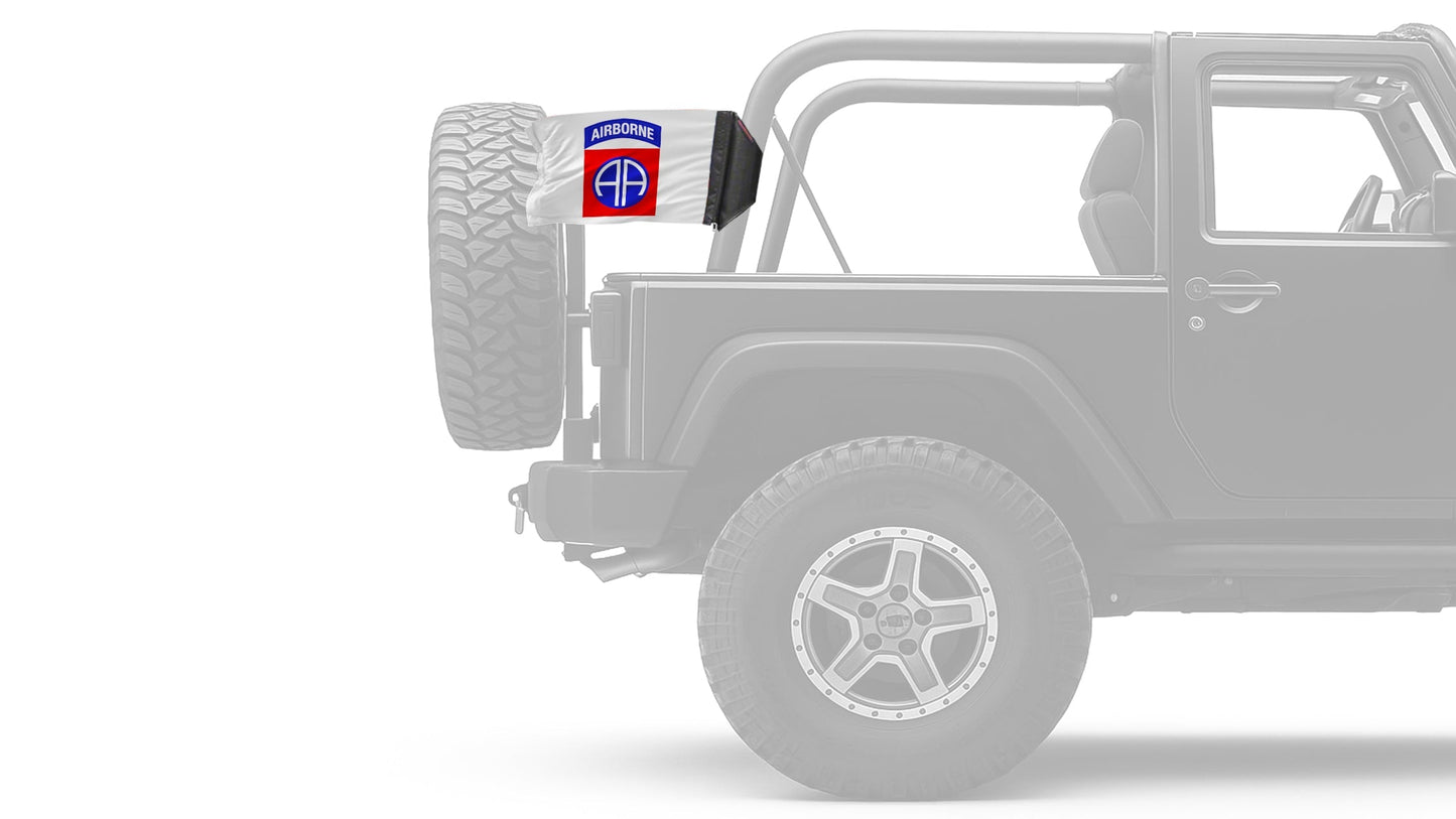 Airborne 82nd Division 12"x18" Forever Wave Flag for Jeep Wrangler TJ 1996-2006