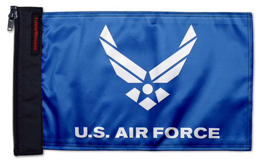 Air Force Blue12"x18" Forever Wave Flag for Golf Carts