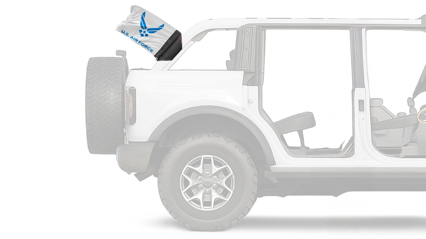 Air Force White12"x18" Forever Wave Flag for Bronco