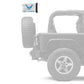 Air Force White12"x18" Forever Wave Flag for Jeep Wrangler JK 2-Door 2007-2018