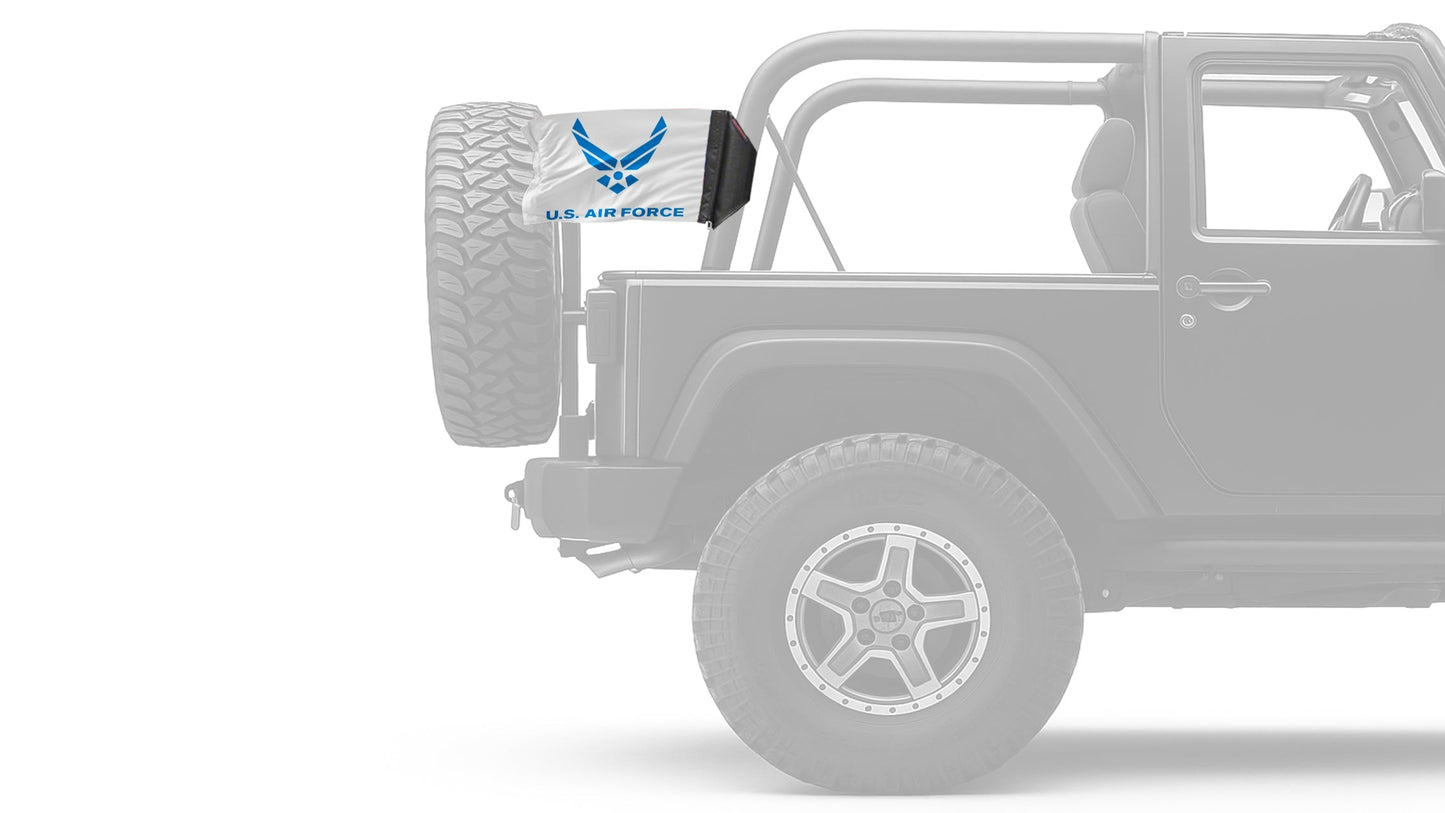 Air Force White12"x18" Forever Wave Flag for Jeep Wrangler JL 2-Door 2018-Present