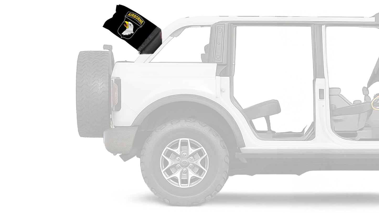 Airborne 101st Division 12"x18" Forever Wave Flag for Bronco