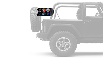 Armed Forces 12"x18" Forever Wave Flag for Jeep Wrangler JKU 4-Door 2007-2018