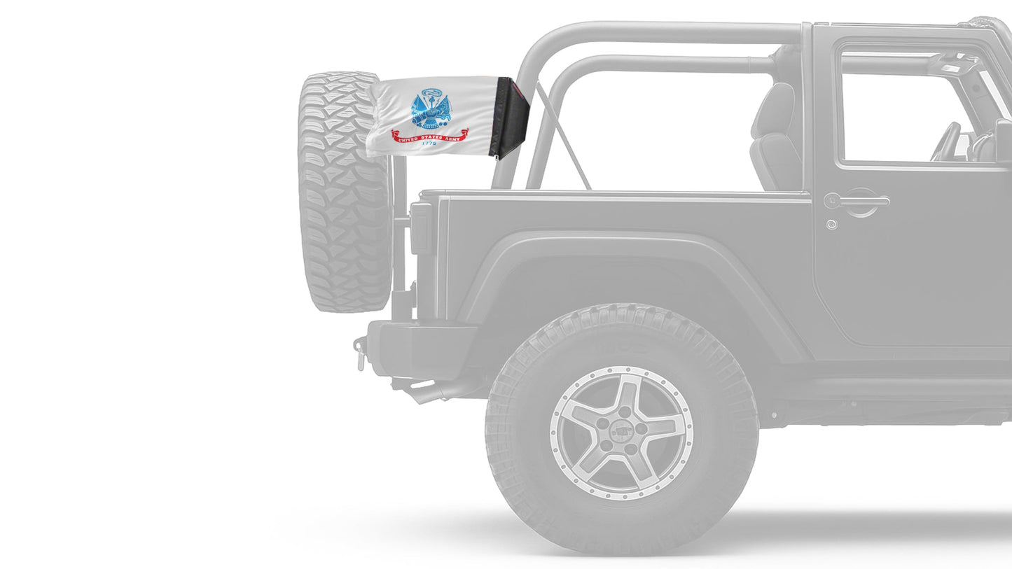 Army 12"x18" Forever Wave Flag for Jeep Wrangler JK 2-Door 2007-2018
