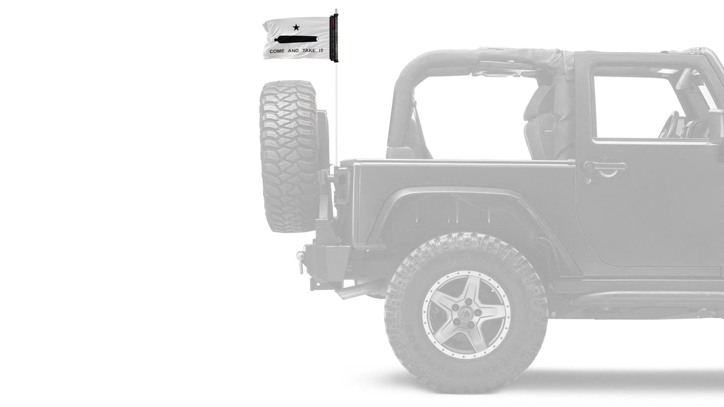 Gonzales 12"x18" Forever Wave Flag for Jeep Wrangler TJ 1996-2006